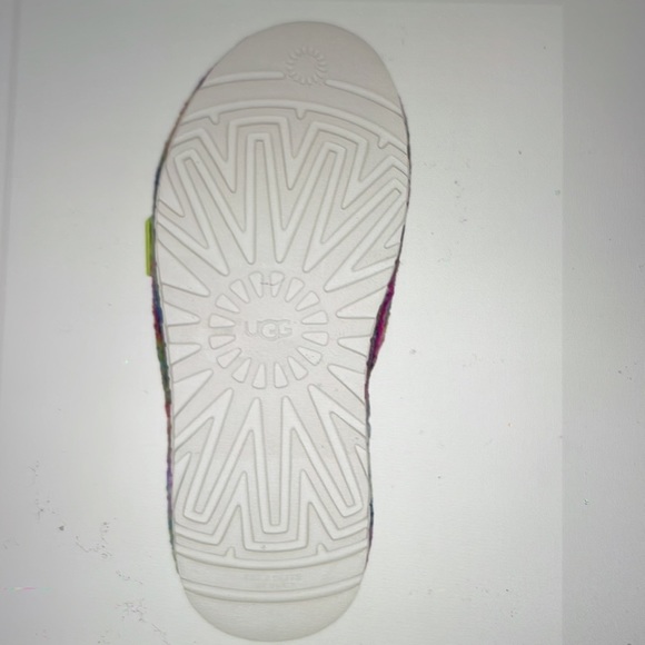 Uggs White Fluffita Pixelate Sandal-size 6 NIB - Picture 5 of 12